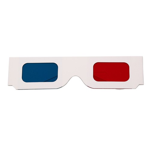 100pairs Universal Papier 3D Brille Papier Anaglyph Rot Cyan Rot/Bla.OY - Photo 2/8