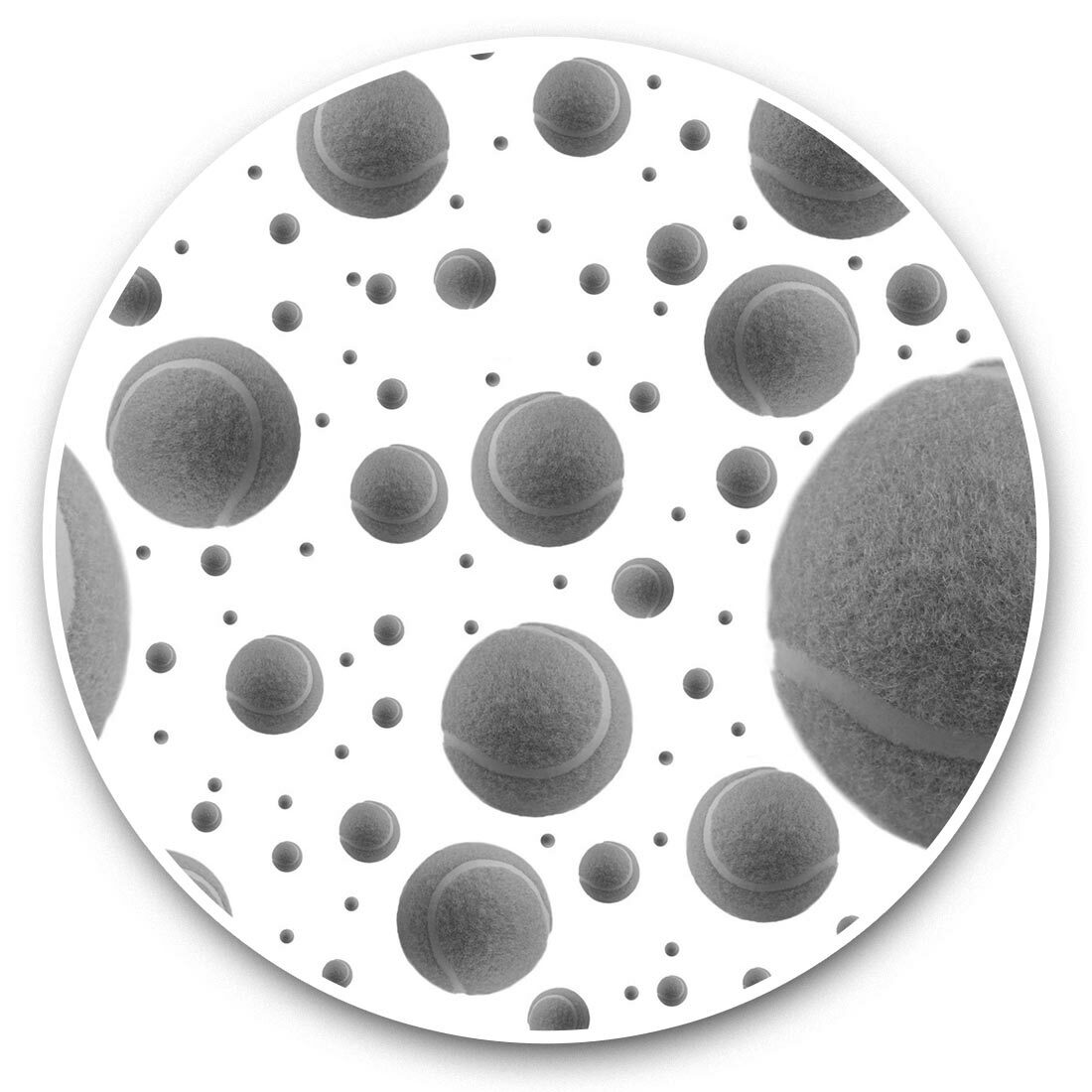 2 x Vinyl Stickers 30cm (bw) - Cool Tennis Ball Pattern Sports Game #41373