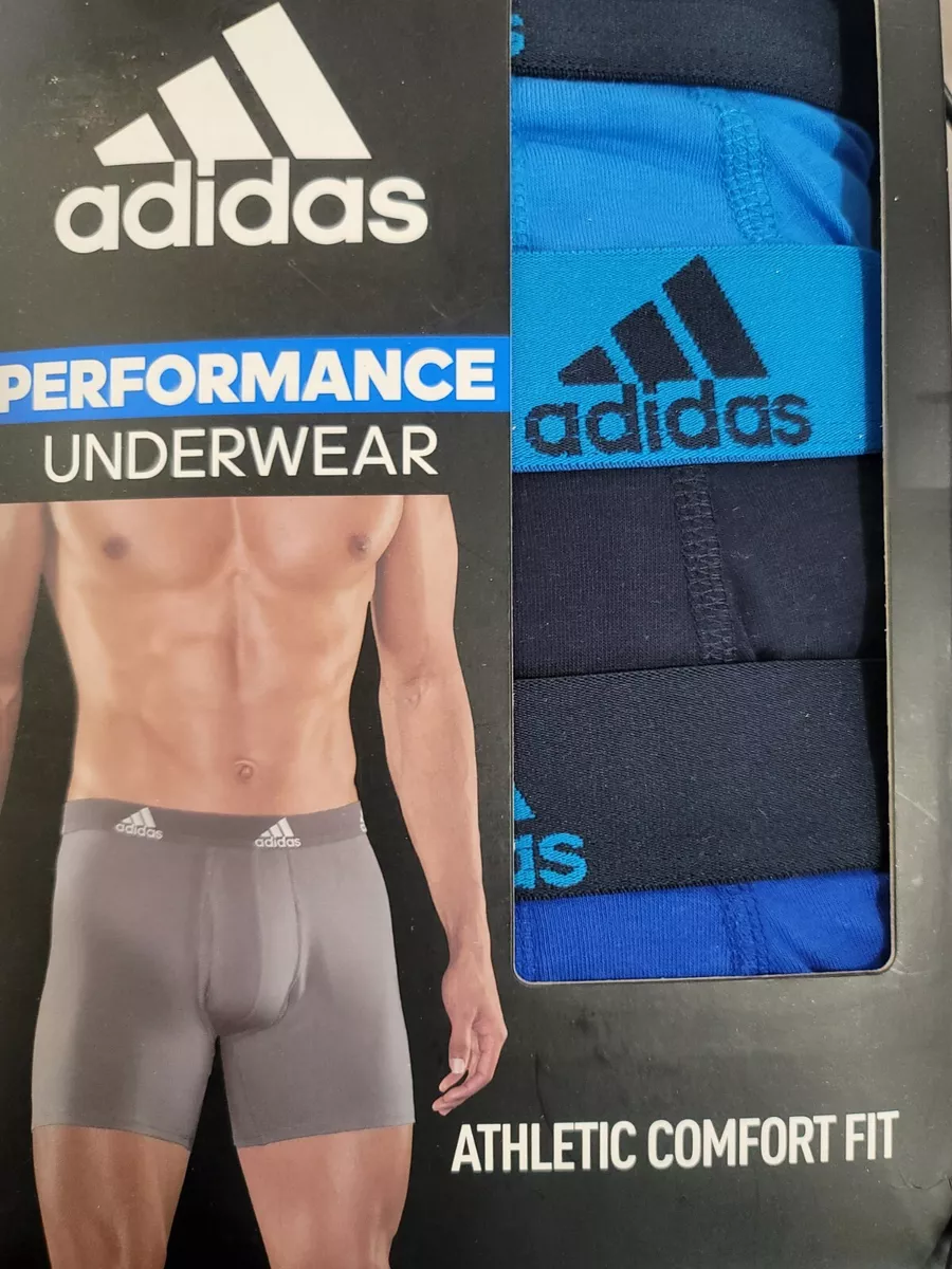 Populær nåde Blændende Men&#039;s Adidas 3-Pack Boxer Brief Underwear XXL Multi Blue Performance  Cotton | eBay