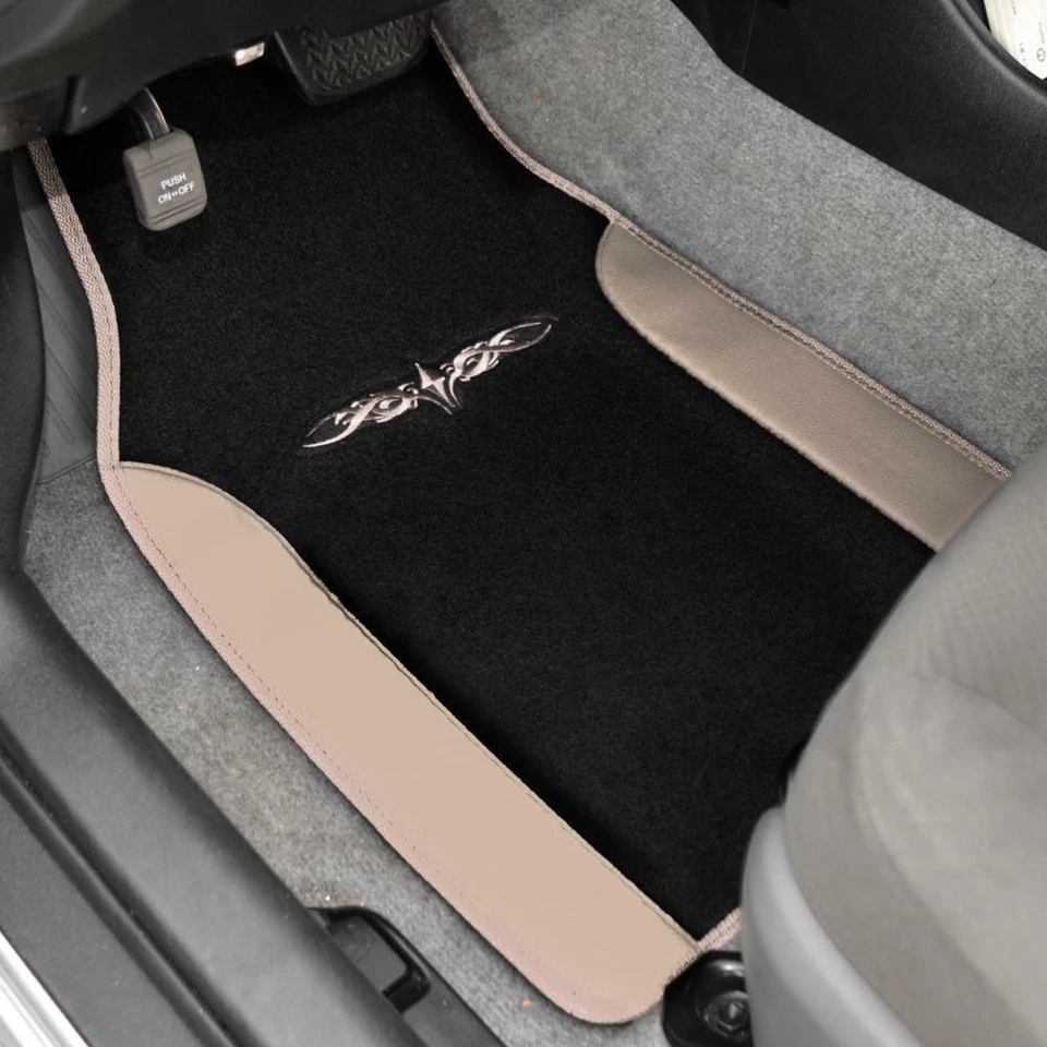 Car Seat Covers Full Bench Set+PU Leather Carpet Floor Mat+Steering Wheel Cover - Image 4 of 4