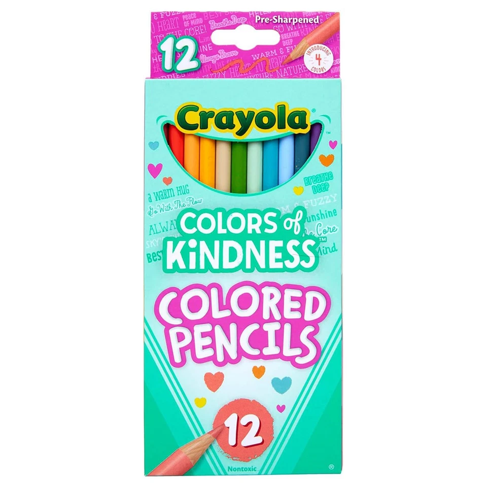 Crayola Farben Of Kindness Buntstifte Kinder Buntstifte 12 IN Packung Neu - Bild 1 von 4