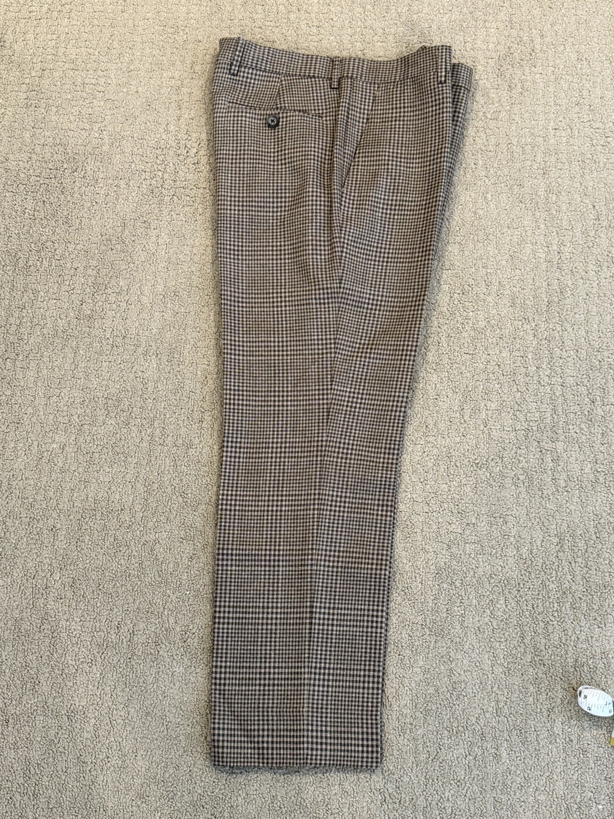 Etro Milano Men’s 50 34W Brown Plaid 100percent Wool Pants Italy New No Tags image 7