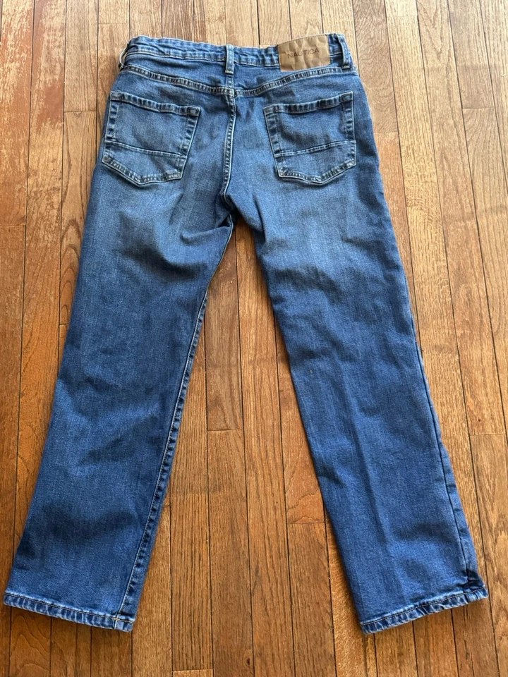 Nautica Men’s Jeans 30x30 Original Relaxed Fit Blue Medium Wash - Image 3 of 4