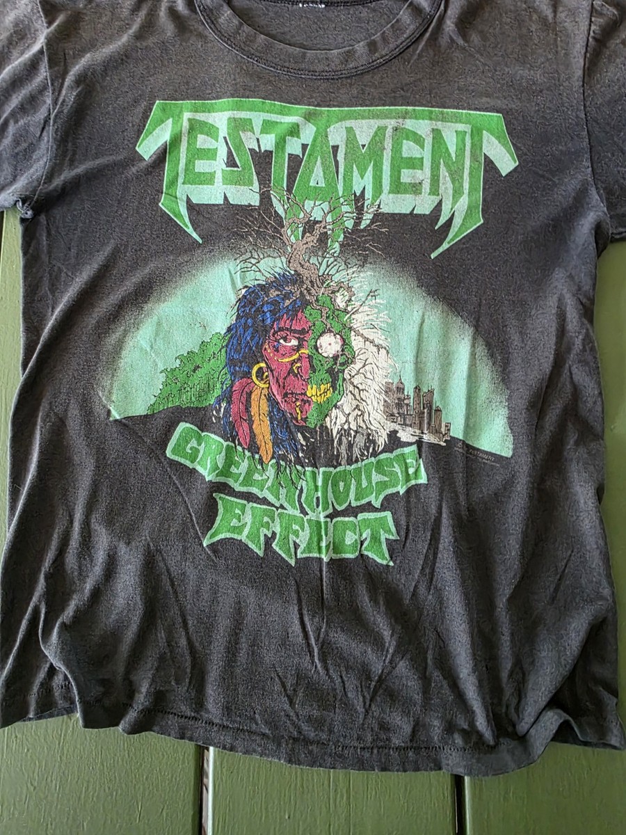 VTG Testament Greenhouse Effect Environmental Holocaust Shirt 1989 large Metal View 2