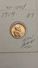 wheat penny 1954 GREAT RED BU 1954-P LINCOLN CENT LOT #7 UNC RED LUSTER