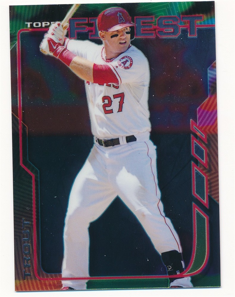 MIKE TROUT 2014 TOPPS FINEST #100 LOS ANGELES ANGELS BASEBALL MINT