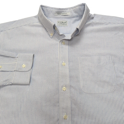 Shirt L.L. Bean blau gestreift Langarm Gr. XL
