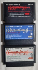 Complete Japanese WIZARDRY I II III 1 2 3 Famicom Nintendo NES NTSC-J soft only