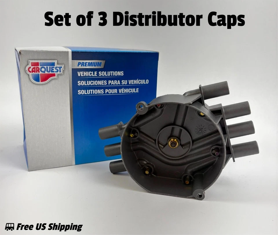 Juego de 3 tapas de distribuidor Carquest CAE1177 para Chevy GMC 4,3 L V6 S10 Sonoma Silve Foto 2 de 4