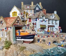 N Scale Gauge Locomotive Train Coastal Seaside Diorama Model Railway Scenery