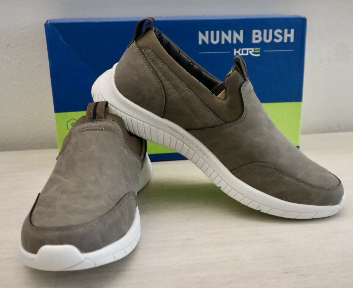 Nunn Bush Kore Men Sz 10M Charcoal/Gray City Pass Moccasin Toe Slip-On Shoes Nunn Bush Men main image 4