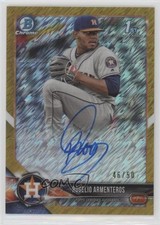 2018 Bowman Chrome HTA Gold Shimmer Refractor 46/50 Rogelio Armenteros Auto 00c9