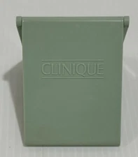 Vintage 90s Clinique Compact Travel Mirror 2.5" Fold Out Purse Make Up Green