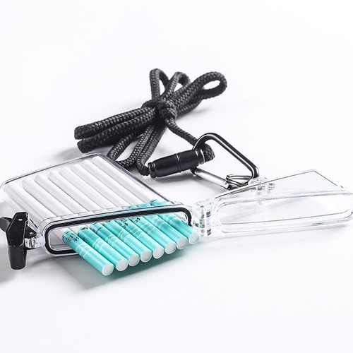 Estuche rígido protector de plástico con cordón con soporte transparente para tarjeta de identificación con insignia impermeable - Imagen 15 de 16