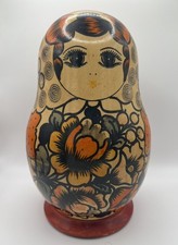 Holz Matruschka, Matroschka, Babuschka 10-teilig Vintage USSR Matrioschka Puppen
