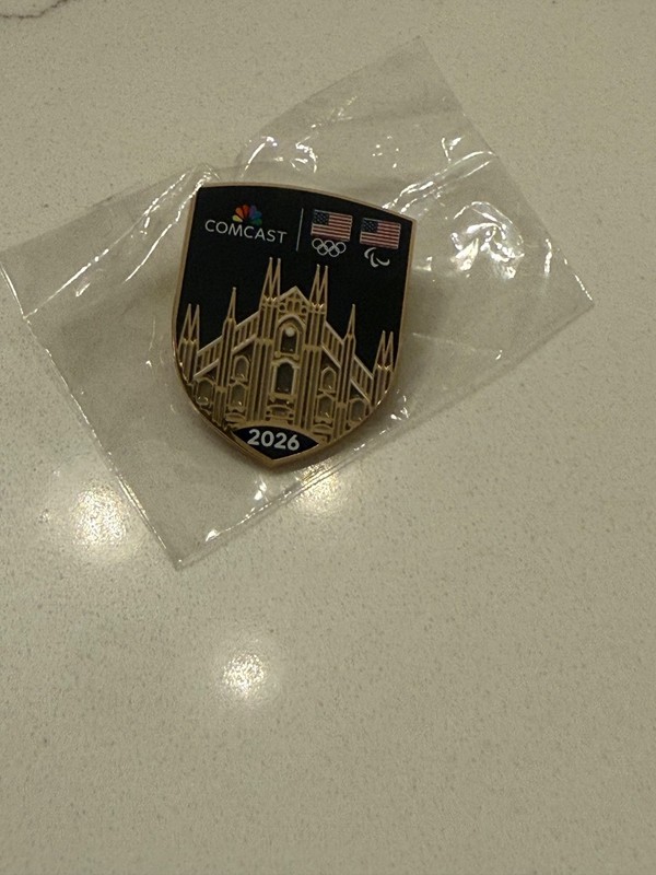 2026 Winter Olympic GAMES Media Pin Milan • Comcast
