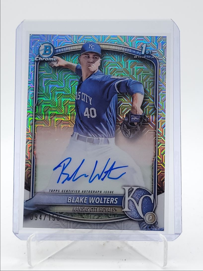 BLAKE WOLTERS 2025 BOWMAN CHROME 1ST AUTOGRAPH CHOICE HTA A AUTO /150 Q4496
