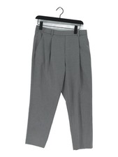 Uniqlo Women's Suit Trousers M Grey Polyester with Elastane, Viscose Dress Pants