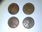 1931, 1932, 1932-d, 1933 Lincoln Cents.