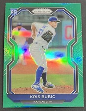 2021 Panini Prizm - Tier II Kris Bubic #198 Green Prizm (RC)