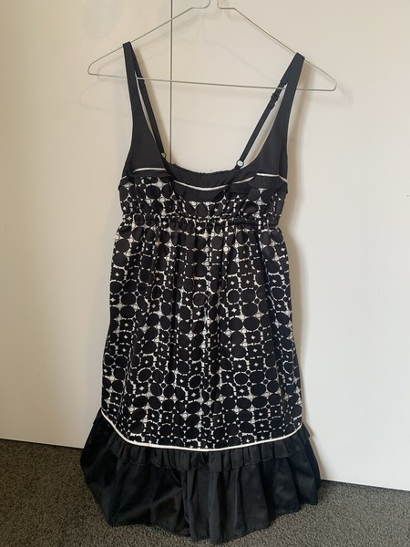Black And White Babydoll Mini Dress Size 6