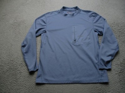 Simms COR3 Shirt Mens M Blue Long Sleeve Fishing Performance Lightweight Top