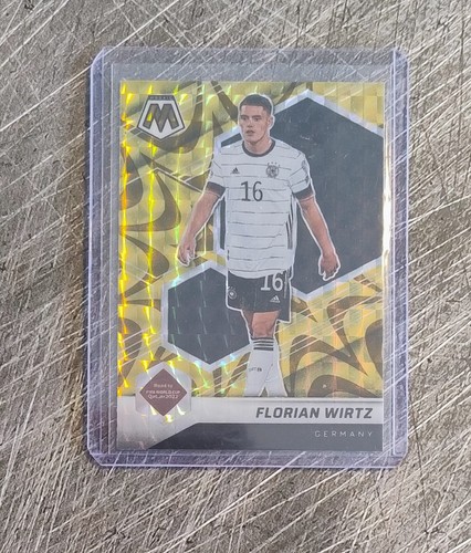2021 Panini Mosaic Road to Qatar Florian Wirtz Reactive Gold Prizm Germany Lfc