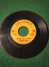 1963 JOHNNY CASH Ring Of Fire W/I'd Still Be There 7" Columbia 42788 Country