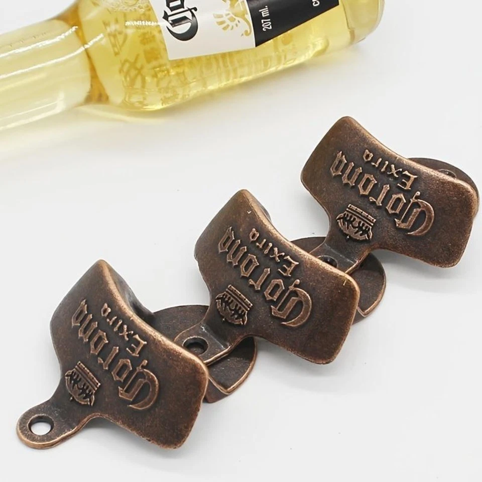 Vintage Wall Mounted Bottle Opener - Metal with Screw for Home & Bar. - Image 4 of 4