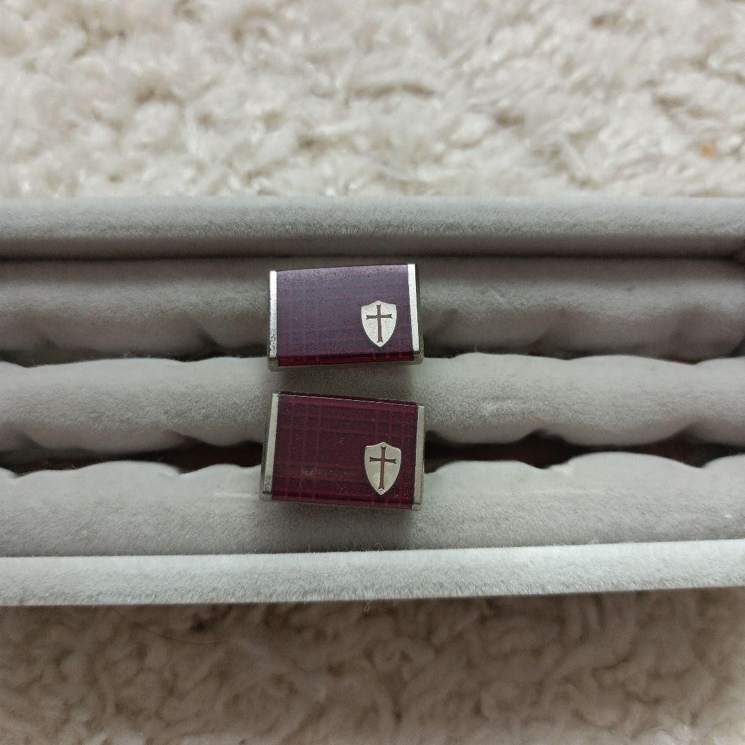 Cufflinks Button Purple Emblem Pattern Second-Han… - image 1