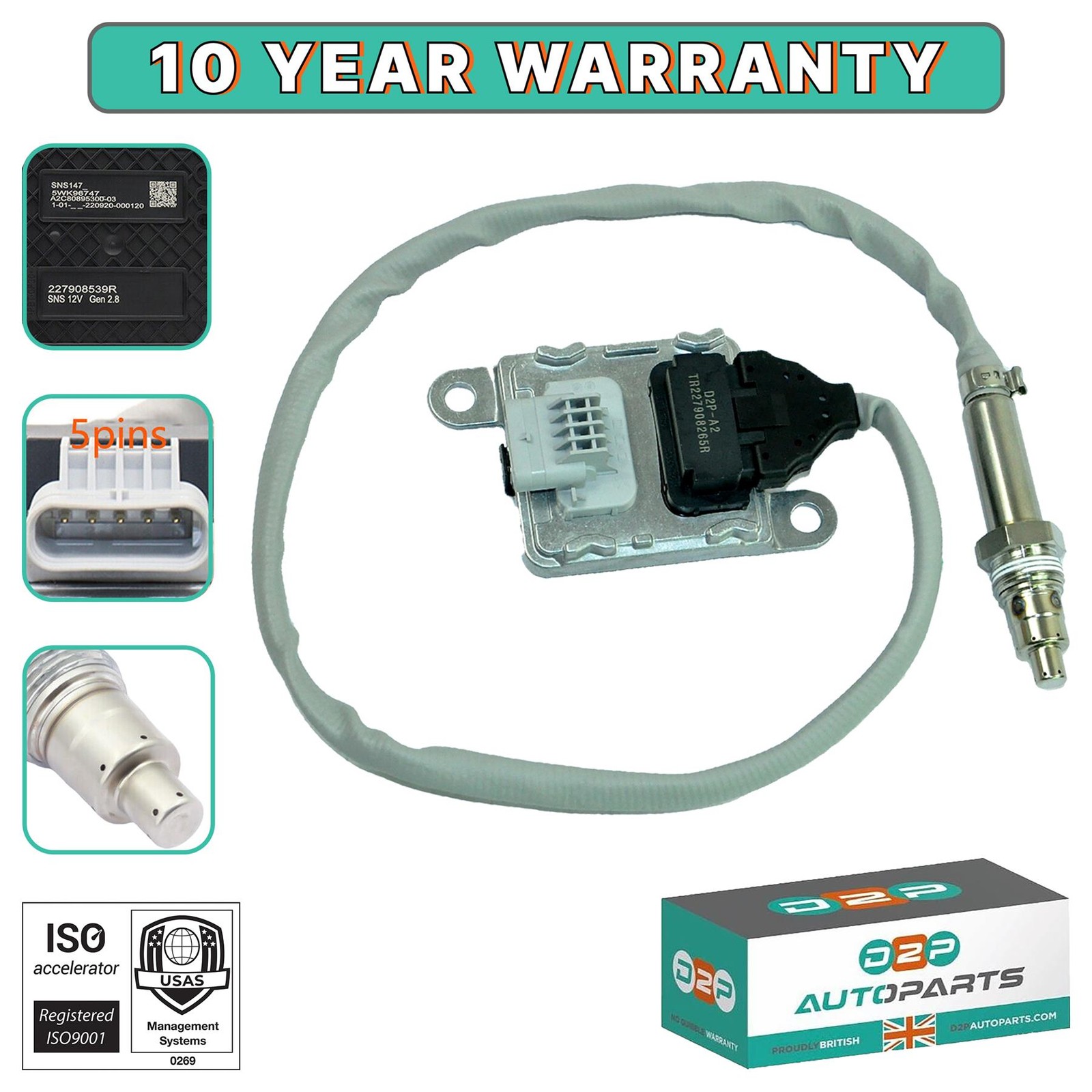 Nox Sensor For Alaskan Master 2.3 Dci Diesel 2014-On Upstream 95522891 - Image 5