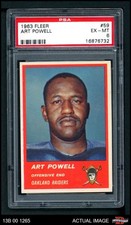 1963 Fleer #59 Art Powell Raiders San Jose St PSA 6 - EX/MT