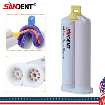 LIGHT BODY VPS PVS Dental Impression Material 50ML Cartridges+5 Mix/Oral Tips
