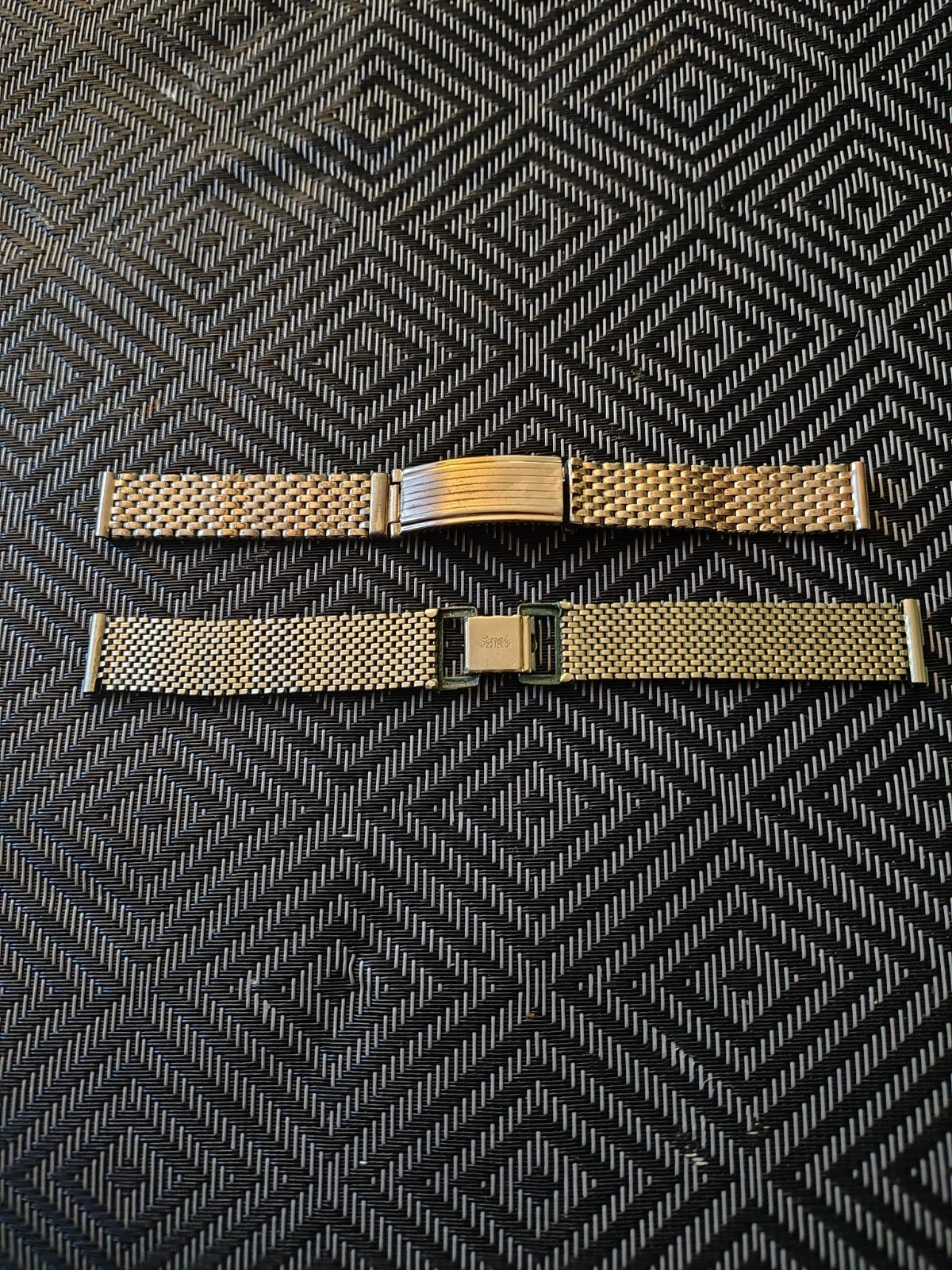 Vintage gold filled watch bands x2