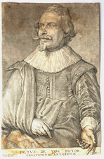 18thC. SCHELTE A. BOLSWERT/ VAN DYCK:  PORTRAIT OF  PAUL DE VOS - ICONOGRAPHICA