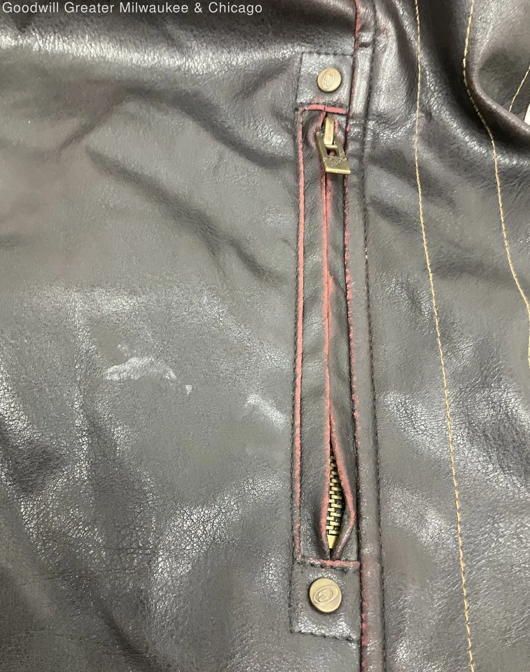 Chaqueta de cuero Point Zero talla pequeña para hombre Foto 4 de 4