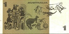 1982 Australia Good Very Fine $1 Single Johnston Stone - Last Paper Banknote r78