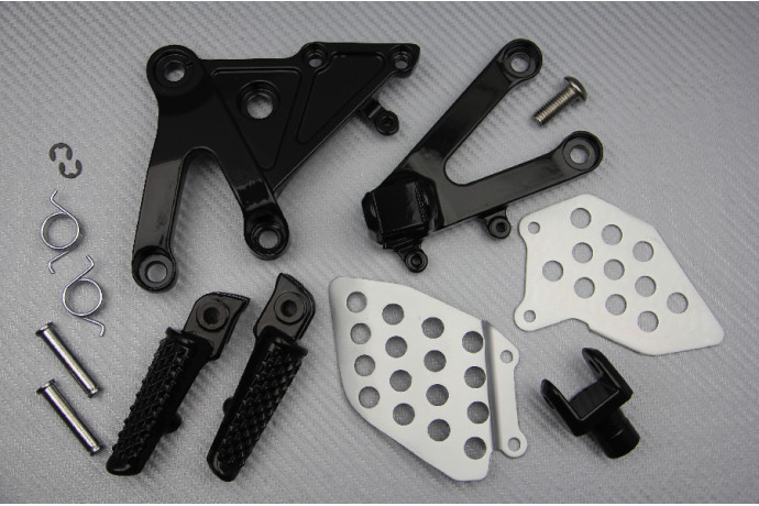Repose-pieds avant noirs pour moto Honda CBR 600 RR PC37 2005-2006