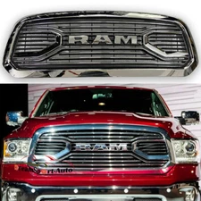 Chrome Grille For 2013-2018 2014 Dodge RAM 1500 Front Grill Upgrade w/Letters