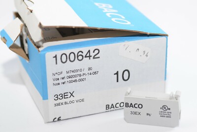 Kontaktelement / Leerelement von BACO Typ 33EX,  Empty Block / Bloc Vide