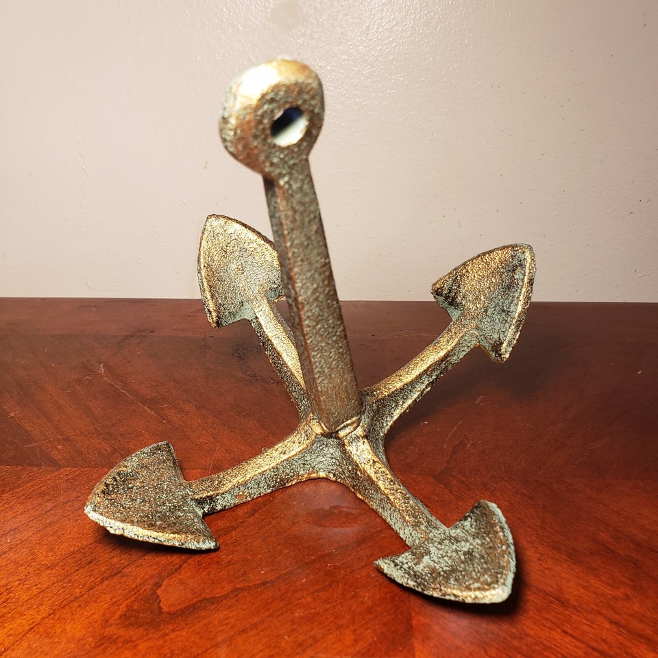 7 Inch Solid Brass Vintage Boat Anchor eBay