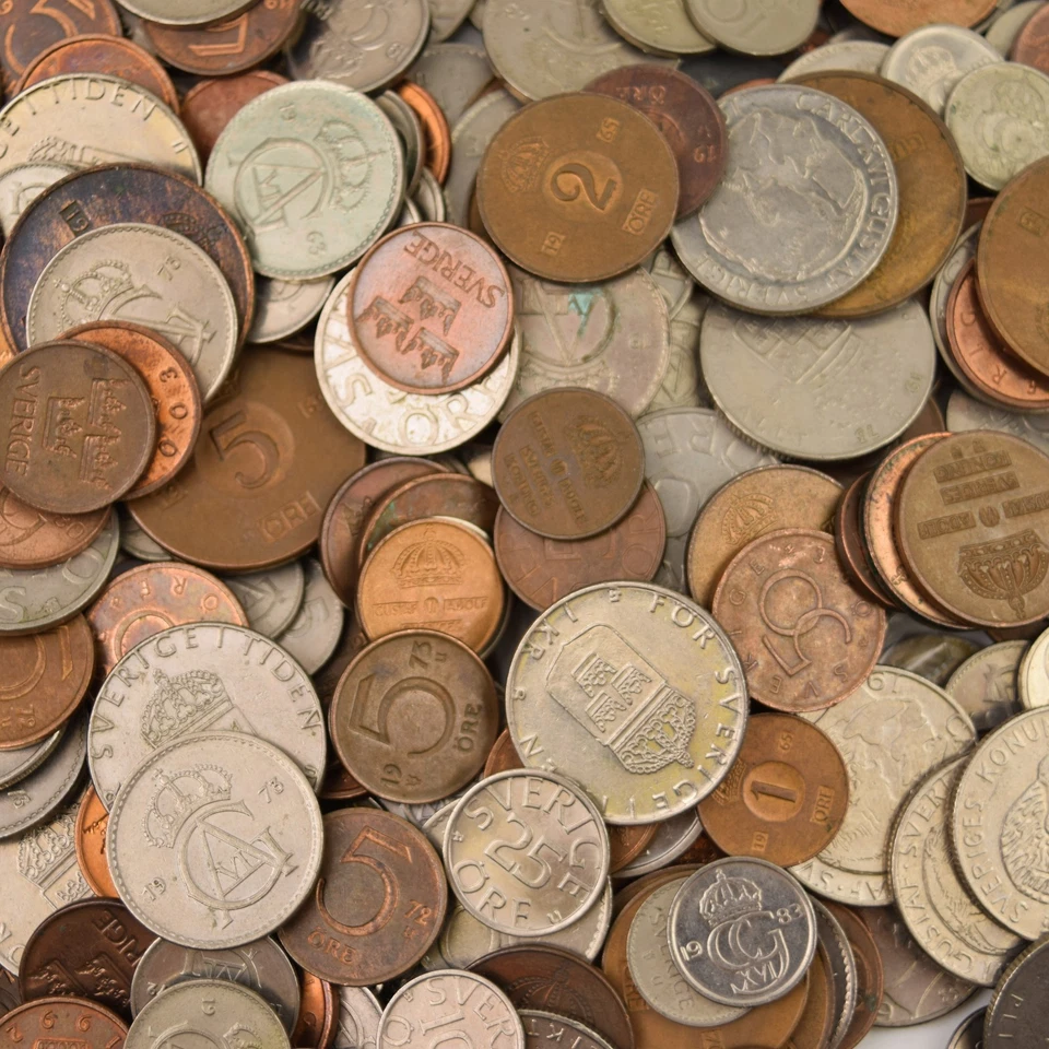 HUGE MIXED SWEDEN COINS SWEDISH ORE KRONA SVERIGE 4 POUNDS (1.8KG) - Image 4 of 4