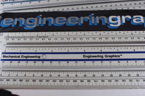 Mechanical & Civil Engieering 12" Acrylic Scales NOS - Picture 5 of 6