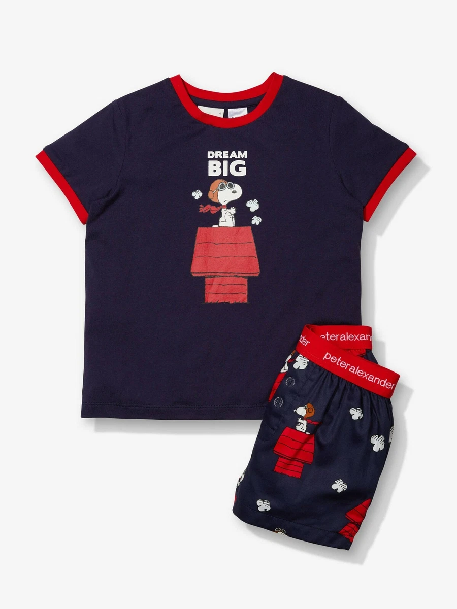 NEW PETER ALEXANDER PEANUTS SNOOPY PJ SET TOP SHORTS JNR 6 59.95