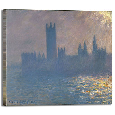Monet Parliament Design Frame Print Canvas Painted Frame Home Furniture