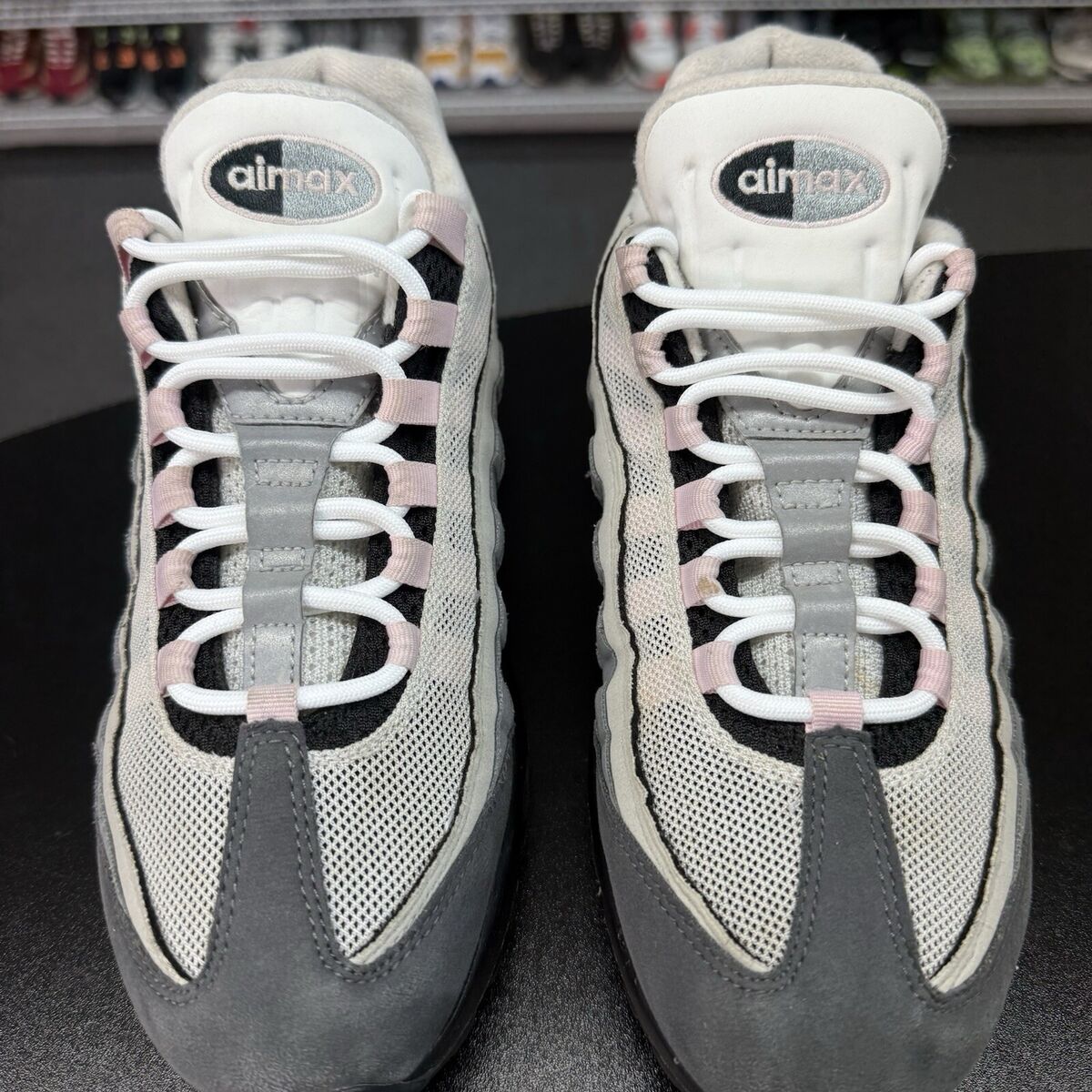 Rare Nike Air Max 95 Gunsmoke Pink Foam Grey White CJ0588 Rare Nike Air Max 95 Gunsmoke Pink Foam Grey White CJ0588