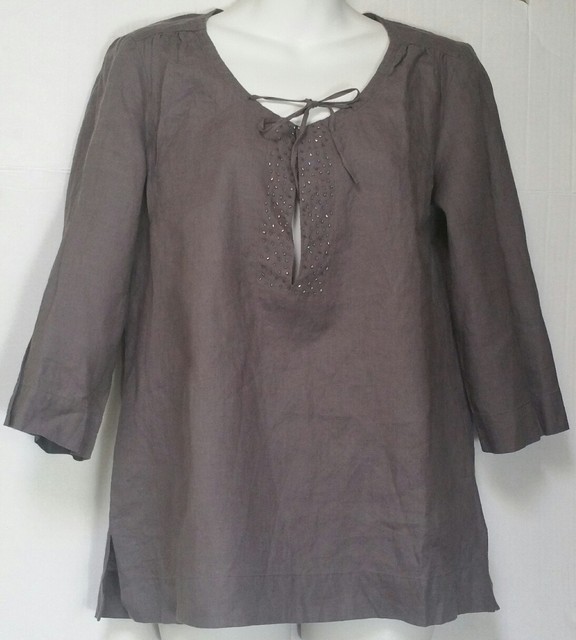 eileen fisher handkerchief linen top