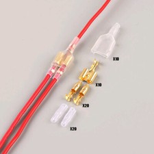 10Pcs 1 Female 2 Male 4.0 Bullet Terminal Car Electrical Wire Connector + Sheath