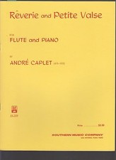 Reverie  Petite Valse for Flute  Piano Sheet Music Book by Andre Caplet