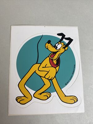 Walt Disney Vintage Pluto Sticker 